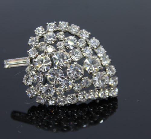 Strass Brosche Blatt